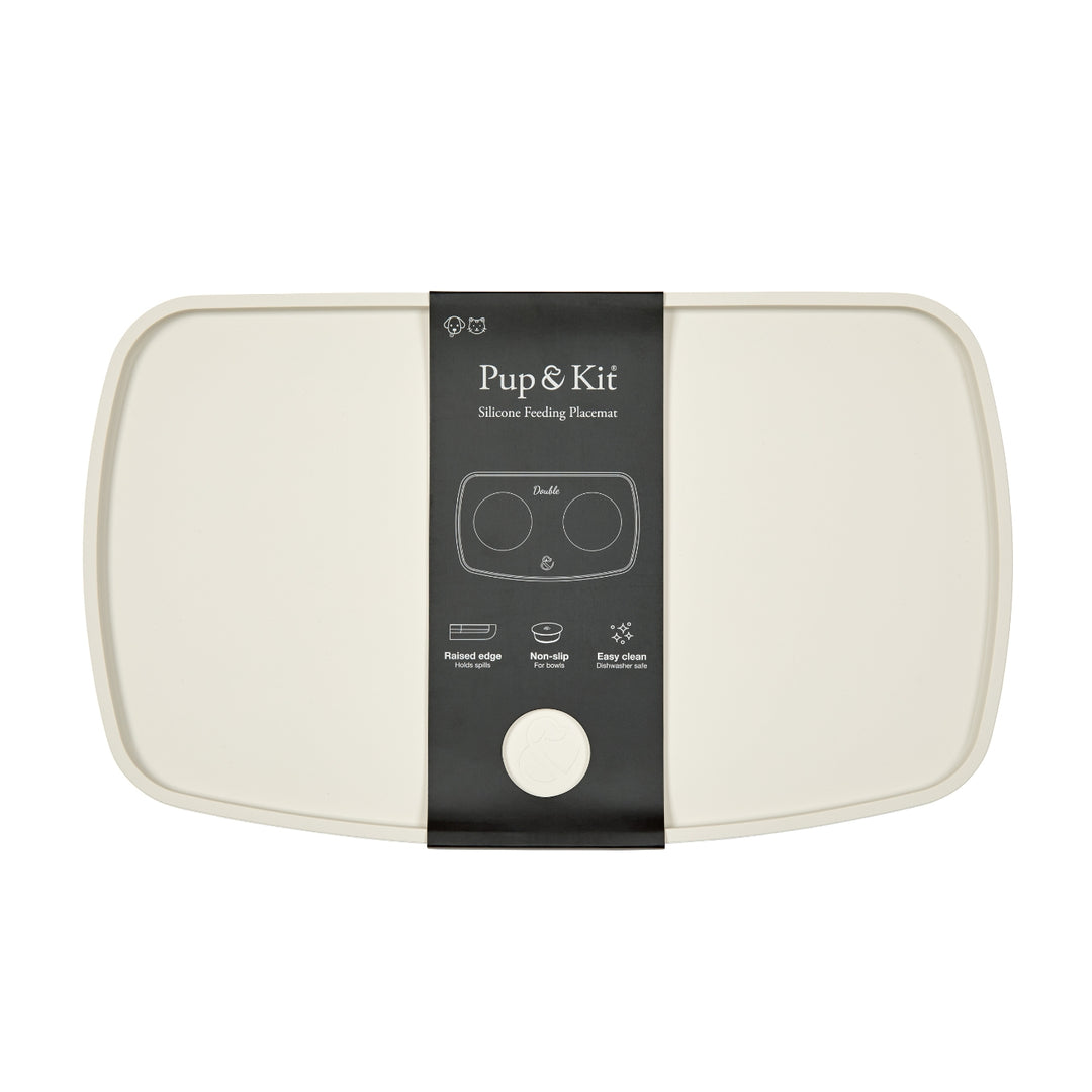 Silicone Feeding Placemat with Catching Lip - Beige