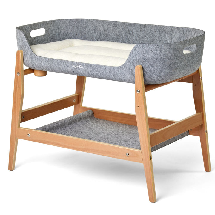 PetNest & Bedside Stand Natural Angled#mattress-colour_natural