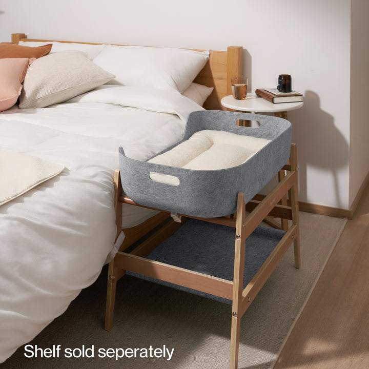 PetNest & Bedside Stand Natural Roomset#mattress-colour_slate-grey