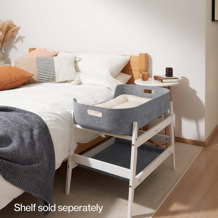 PetNest & Bedside Stand Natural Roomset#mattress-colour_slate-grey