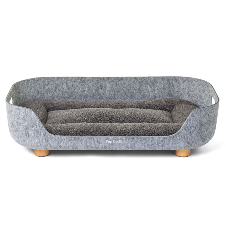 PetNest felt bed#mattress-colour_slate-grey