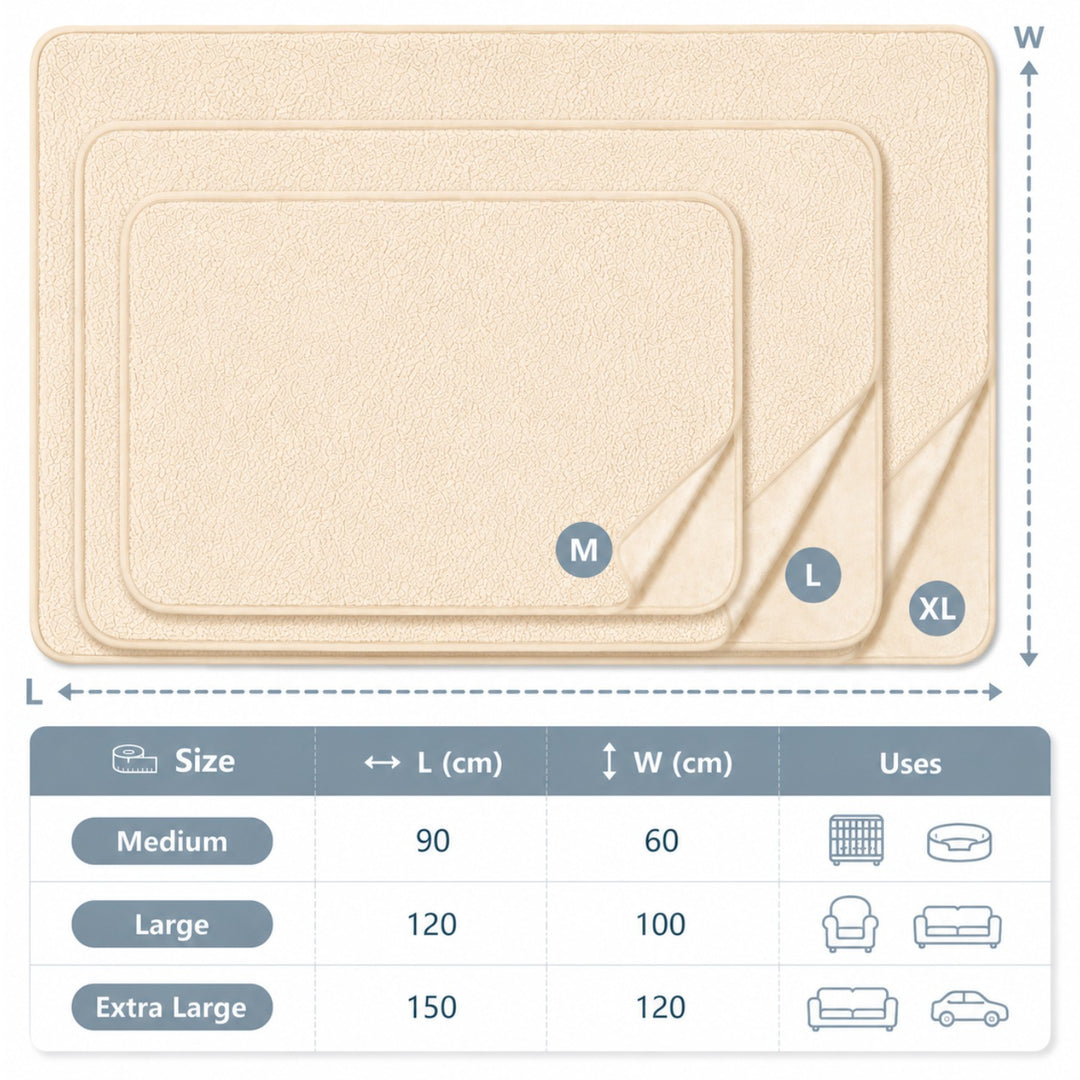 PetProtector Blanket Sizes #colour_natural