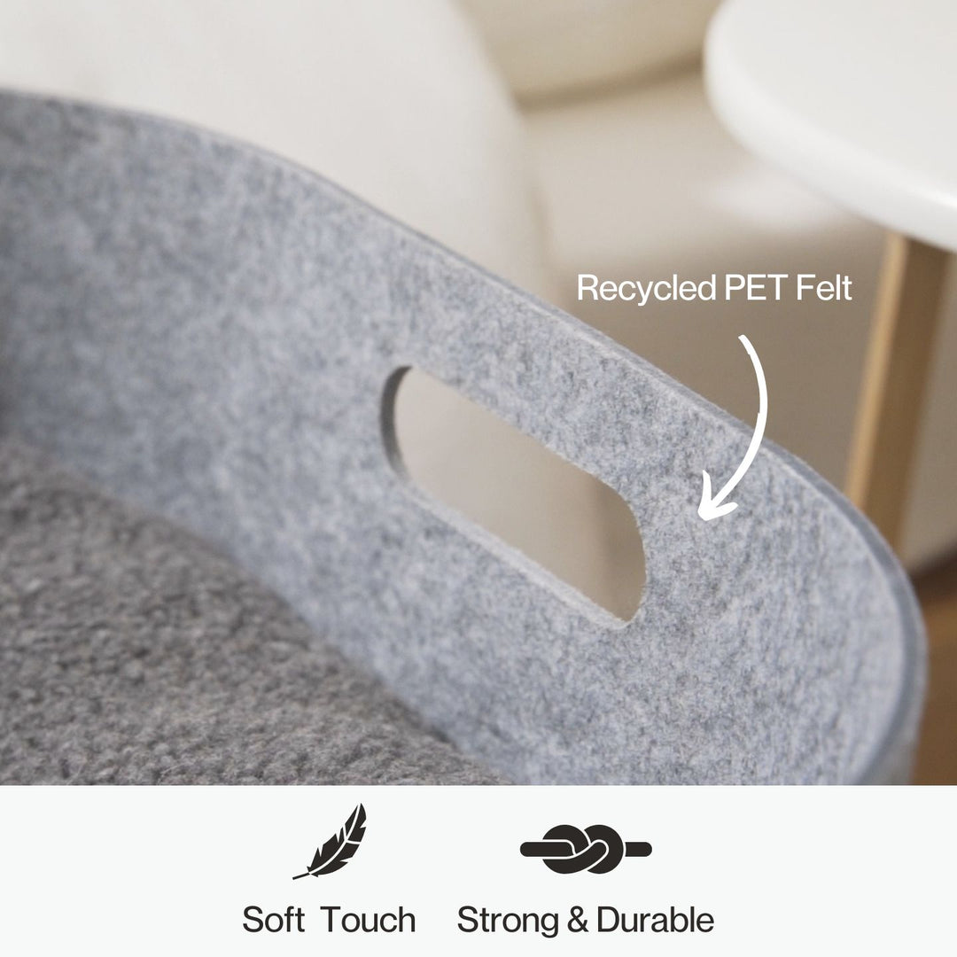 PetNest recycled PET felt#mattress-colour_slate-grey